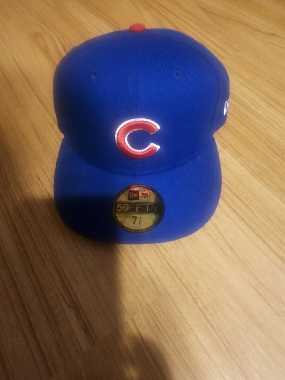 New Era 59Fifty Chicago Cubs Hat Cap Fitted Size 7 1/8 MLB Baseball Blue